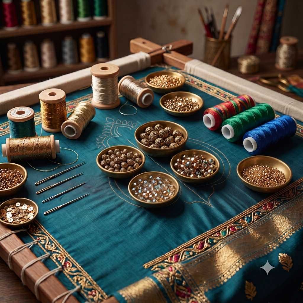 Home Silk thread embroidery in mysore